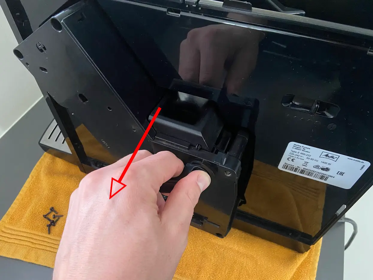 Zetgroep uit machine halen